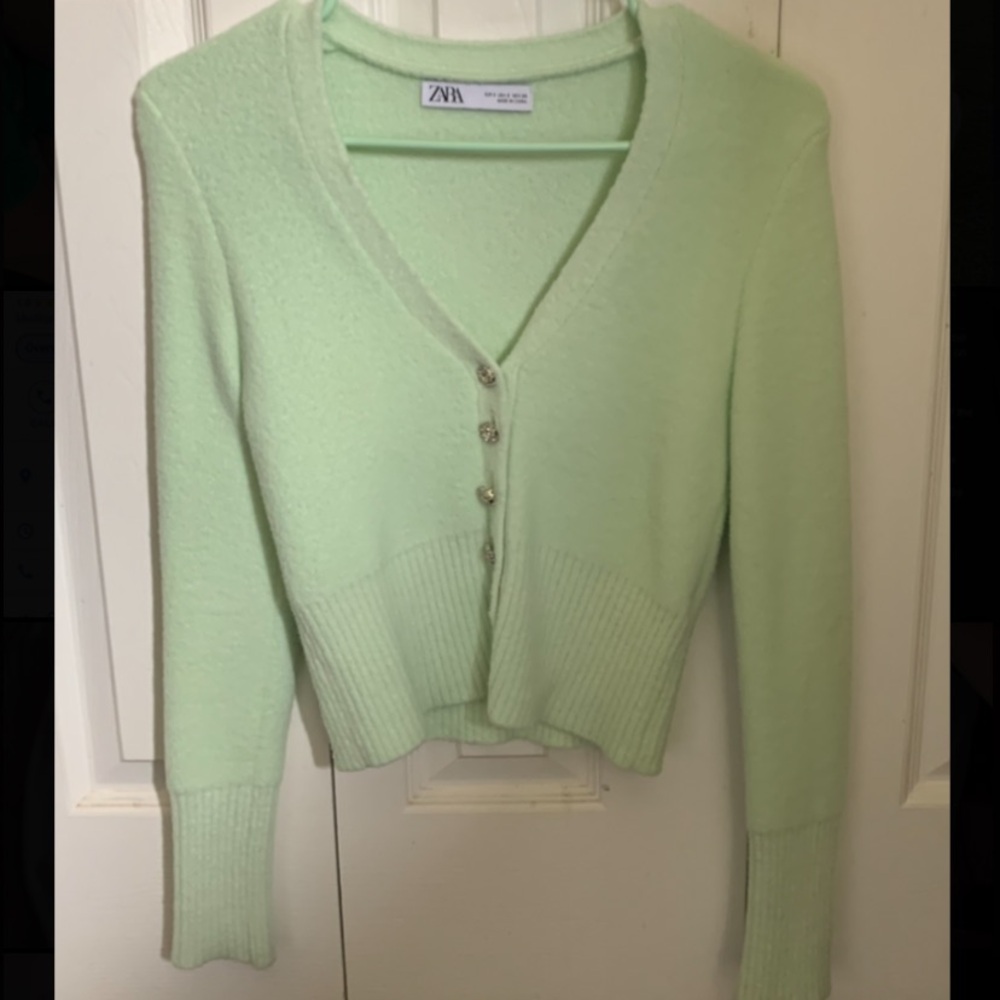 Zara soft knit cropped sweater